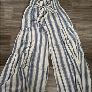 Angie Blue and White Striped Pants